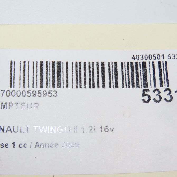 Compteur occasion RENAULT TWINGO II Phase 1 06-2007->11-2011 1.2i 16v 75ch 8200725330 5