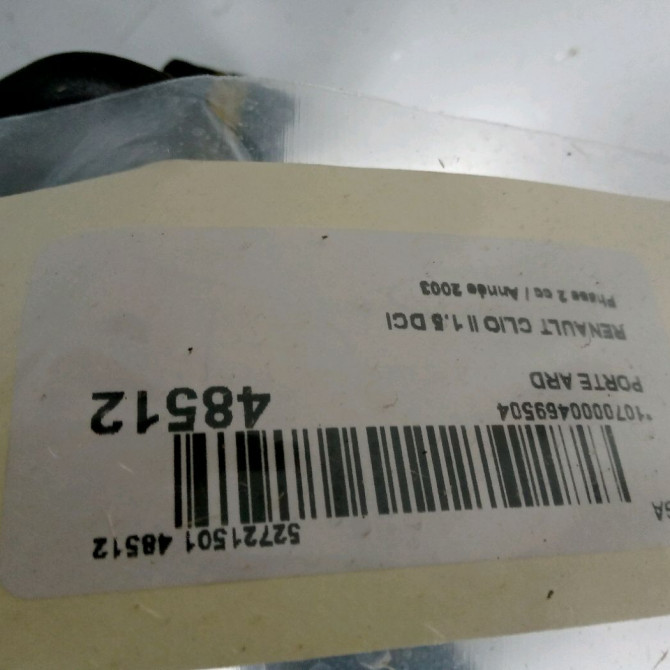 Porte arrière droite occasion RENAULT CLIO II Phase 2 06-2001->07-2006 1.5 DCI 65ch 7751472477 3