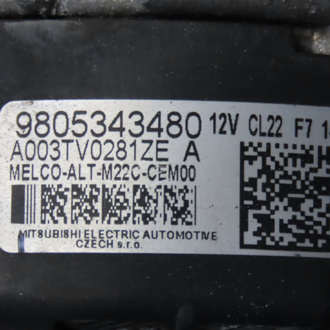 Alternateur occasion PEUGEOT BOXER III Phase 1 04-1995->04-1999 2.2 HDI 130ch 9818962280 6