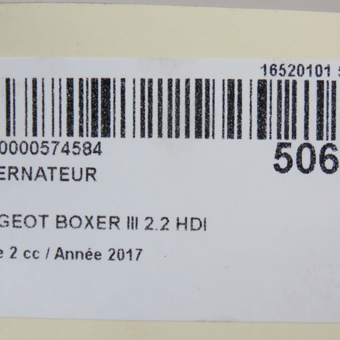 Alternateur occasion PEUGEOT BOXER III Phase 1 04-1995->04-1999 2.2 HDI 130ch 9818962280 8