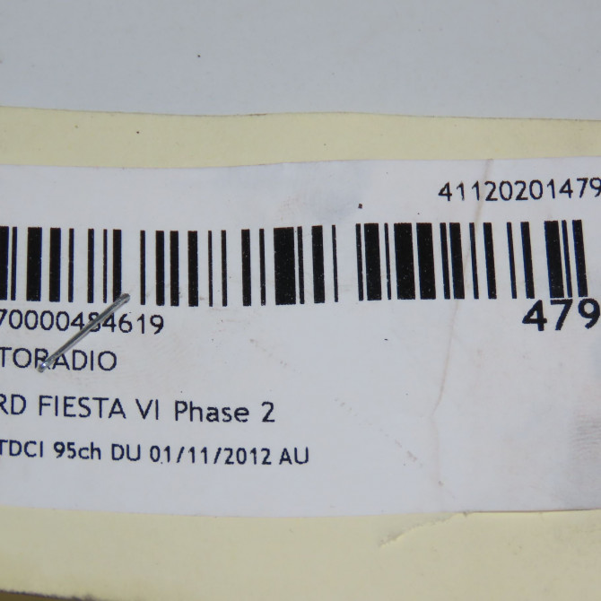 Autoradio occasion FORD FIESTA VI Phase 2 11-2012->... 1.5 TDCI 95ch 2024533 6