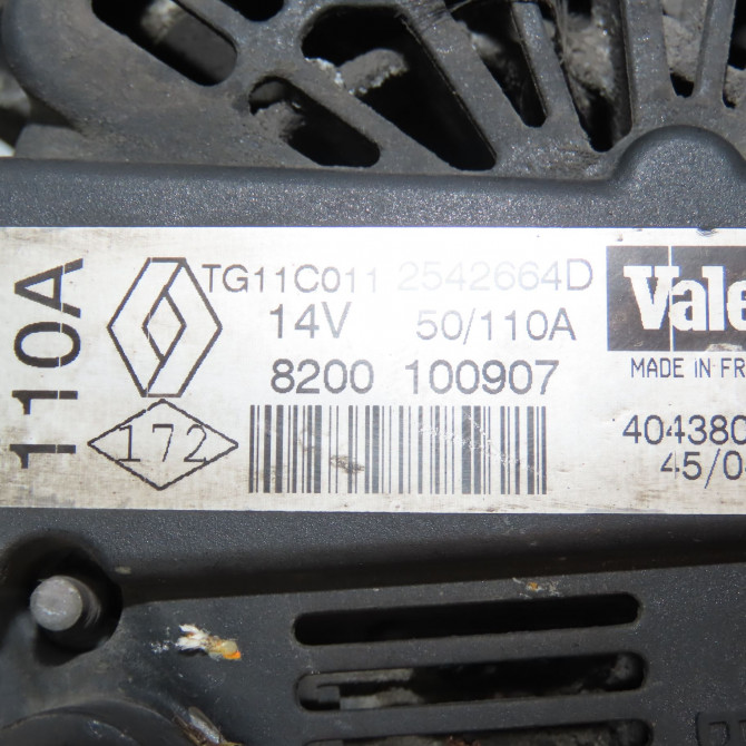 Alternateur occasion RENAULT CLIO II Phase 2 06-2001->07-2006 1.5 DCI 65ch 8200537415 7