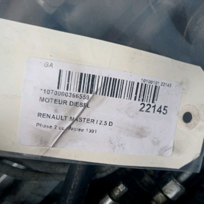 Moteur diesel occasion RENAULT MASTER I Phase 2 09-1994->09-1997 2.5 D 75ch 6