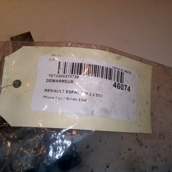 Démarreur occasion RENAULT ESPACE IV Phase 1 09-2002->03-2006 2.2 DCI 8200634604 7