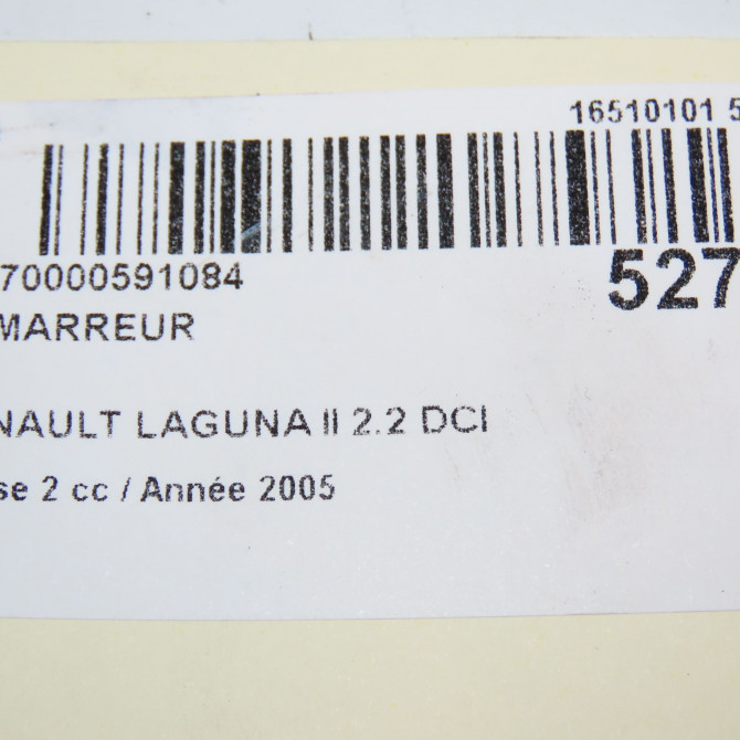 Démarreur occasion RENAULT LAGUNA II Phase 2 03-2005->09-2007 2.2 DCI 150ch 8200634604 7