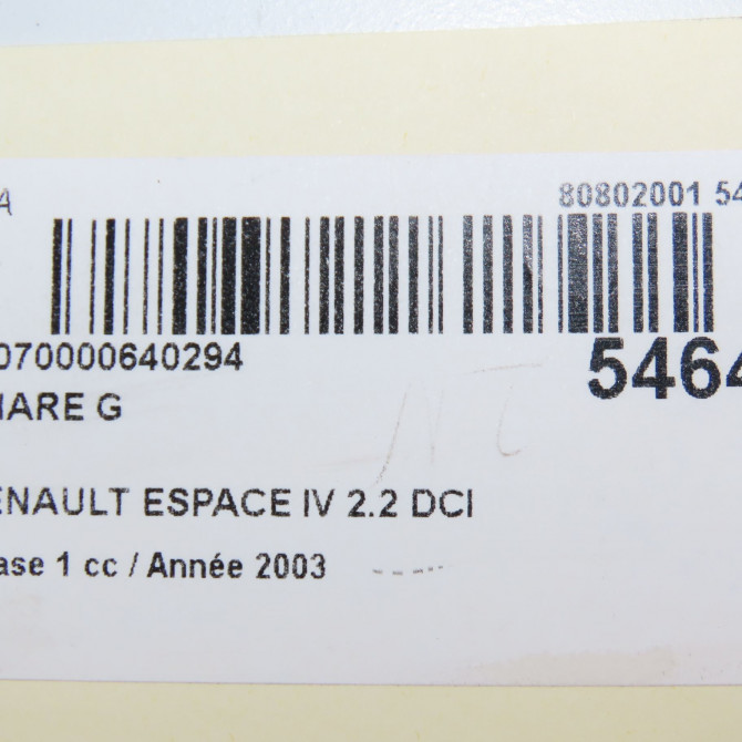 Phare gauche occasion RENAULT ESPACE IV Phase 1 09-2002->03-2006 2.2 DCI 150ch 7701053979 5