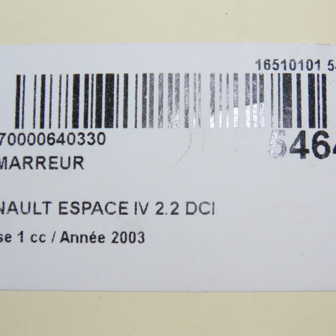 Démarreur occasion RENAULT ESPACE IV Phase 1 09-2002->03-2006 2.2 DCI 150ch 8200634604 7
