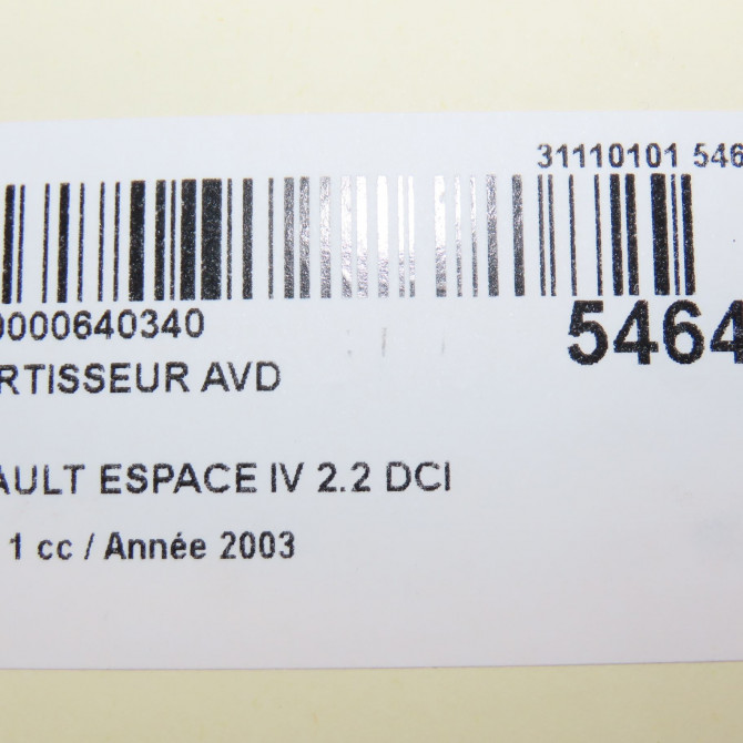 Amortisseur avant droit occasion RENAULT ESPACE IV Phase 1 09-2002->03-2006 2.2 DCI 150ch 8200657085 6