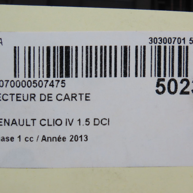 Lecteur de carte occasion RENAULT CLIO IV Phase 1 07-2012->... 1.5 DCI 90ch 285901934R 6