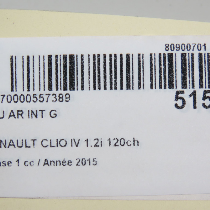 Feu arrière interieur gauche occasion RENAULT CLIO IV Phase 1 07-2012->... 1.2i 120ch 265559118R 5