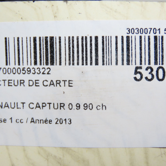 Lecteur de carte occasion RENAULT CAPTUR Phase 1 02-2013->... 0.9 90 ch 285901934R 7