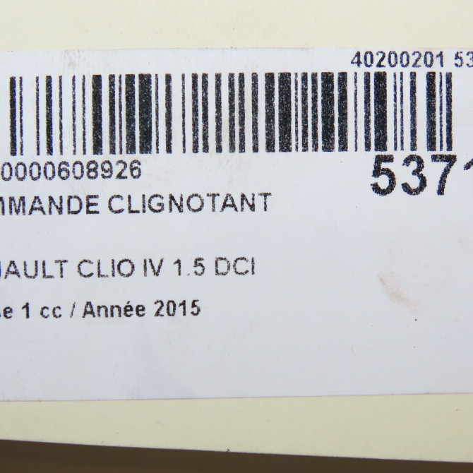 Commande clignotant occasion RENAULT CLIO IV Phase 1 07-2012->... 1.5 DCI 75ch 255401303R 6