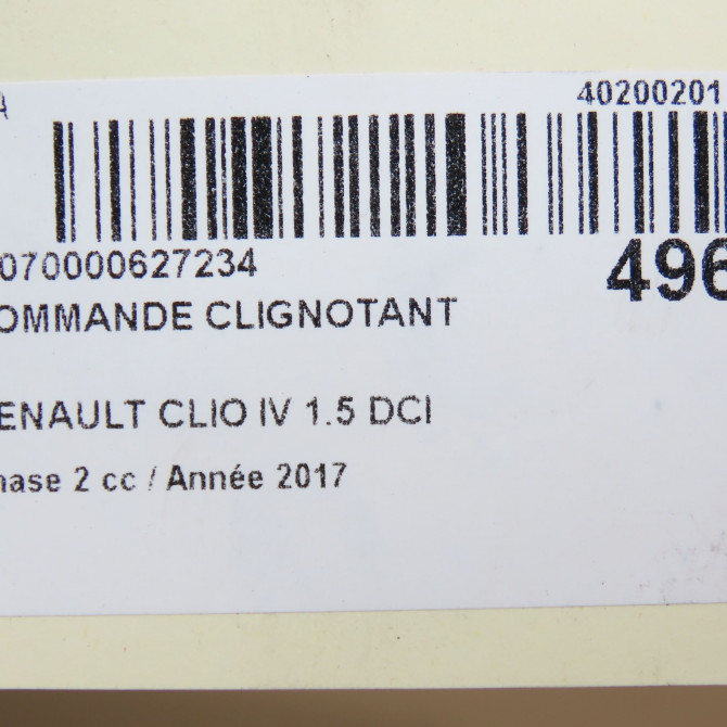 Commande clignotant occasion RENAULT CLIO IV Phase 2 08-2016->... 1.5 DCI 90ch 255401303R 7