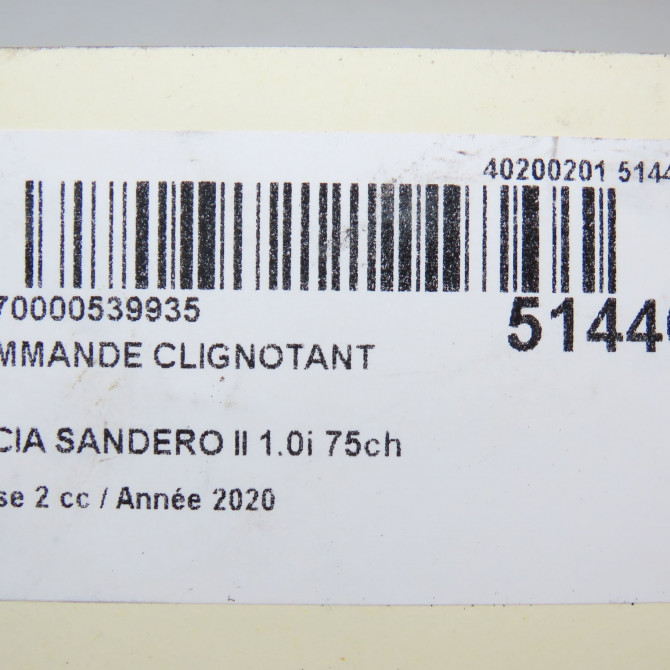 Commande clignotant occasion DACIA SANDERO II Phase 1 04-1995->04-1999 1.0i 75ch 255401303R 6