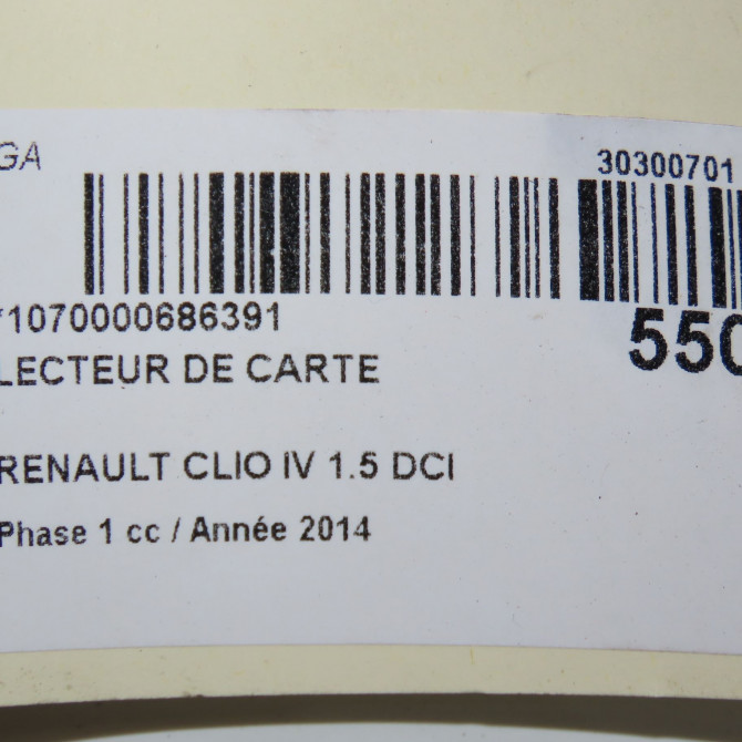 Lecteur de carte occasion RENAULT CLIO IV Phase 1 07-2012->... 1.5 DCI 90ch 285901934R 7