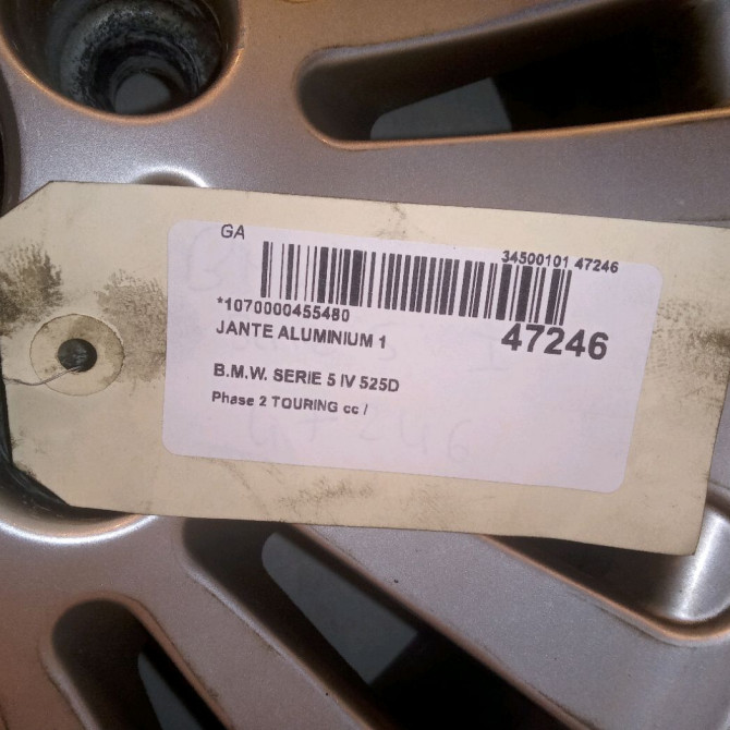 Jante aluminium occasion B.M.W. SERIE 5 IV Phase 1 04-1995->04-1999 525D 163ch 36111093530 7