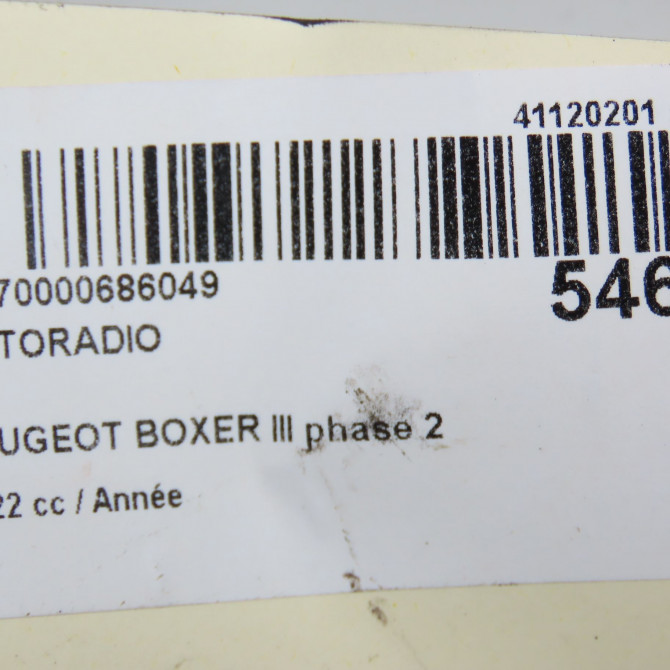 Autoradio occasion PEUGEOT BOXER III phase 2 06-2014->... 1643704680 6