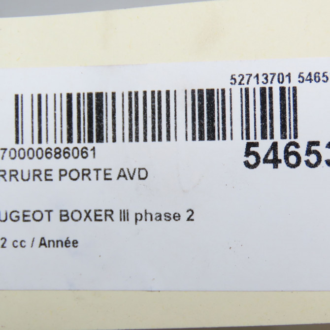 Serrure porte avd occasion PEUGEOT BOXER III phase 2 06-2014->... 1677681380 7