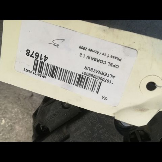Alternateur occasion OPEL CORSA IV Phase 1 09-2006->12-2010 1.2 TWINPORT 80ch 13222929 3
