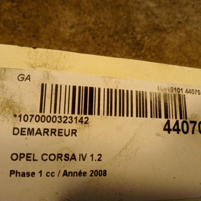 Démarreur occasion OPEL CORSA IV Phase 1 09-2006->12-2010 1.2 TWINPORT 80ch 93184535 5