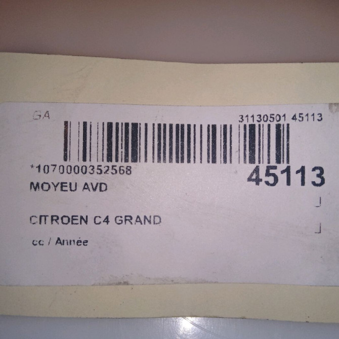 Moyeu avd occasion CITROEN C4 GRAND PICASSO I 330796 4