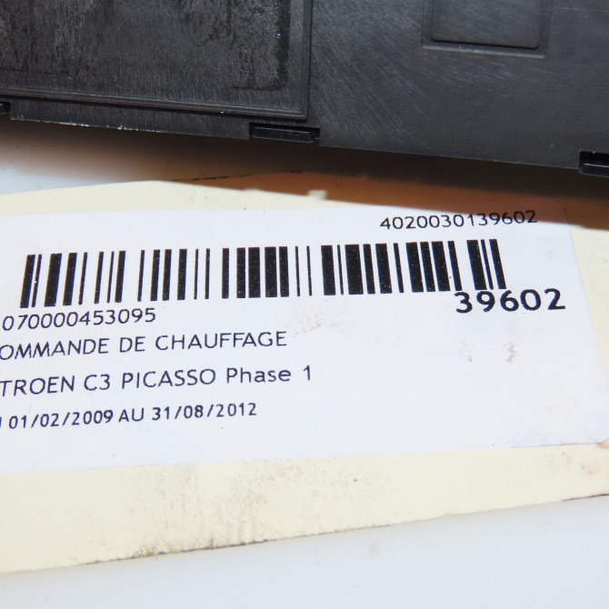 Commande de chauffage occasion CITROEN C3 PICASSO Phase 1 02-2009->08-2012 1.6 HDi 90ch 6452Q2 3