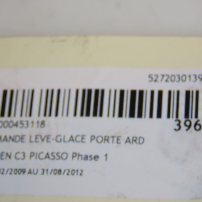 Commande leve-glace porte arrière droite occasion CITROEN C3 PICASSO Phase 1 02-2009->08-2012 1.6 HDi 90ch 6490Q1 3