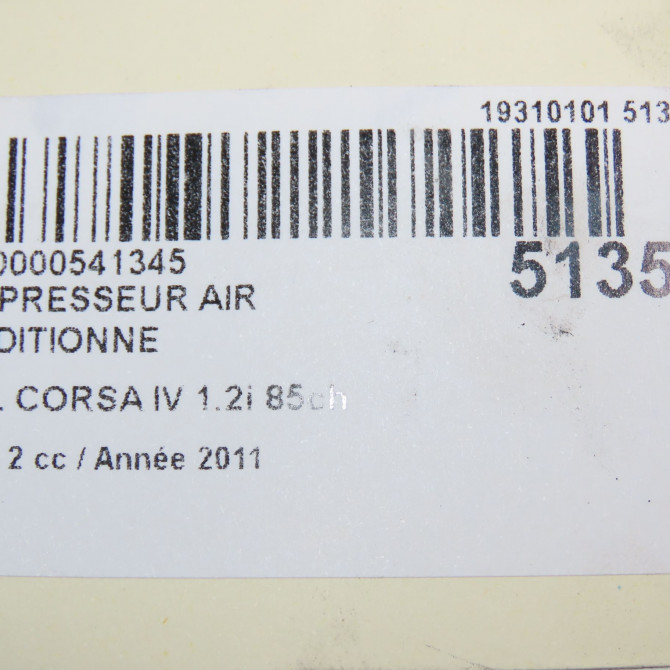 Compresseur air conditionne occasion OPEL CORSA IV Phase 2 01-2011->03-2015 1.2i 85ch 39006353 8