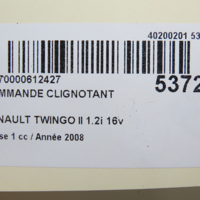 Commande clignotant occasion RENAULT TWINGO II Phase 1 06-2007->11-2011 1.2i 16v 75ch 7701072110 6