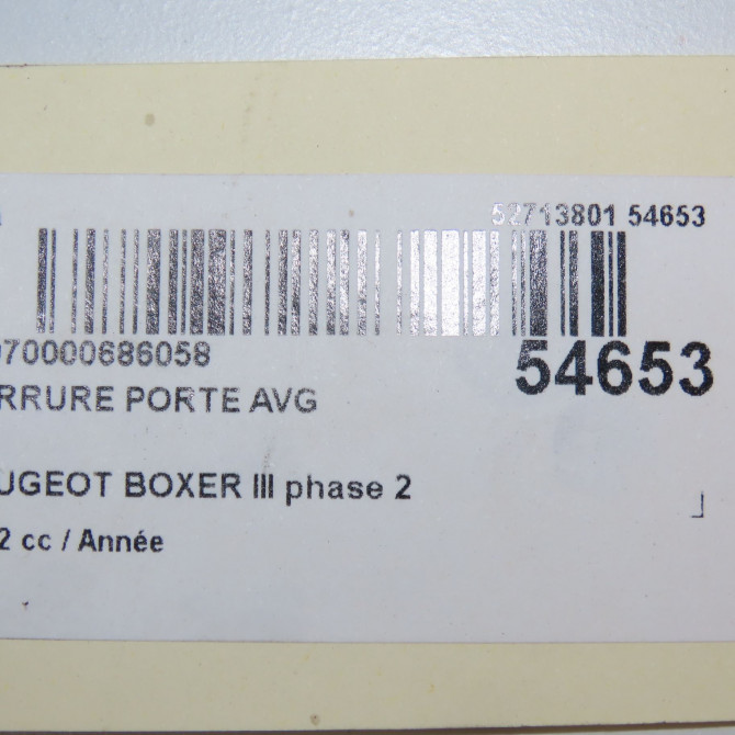 Serrure porte avg occasion PEUGEOT BOXER III phase 2 06-2014->... 1676851680 6