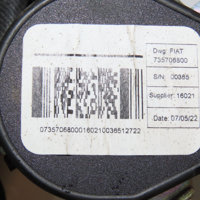 Ceinture avant droite occasion PEUGEOT BOXER III phase 2 06-2014->... 1606275080 4