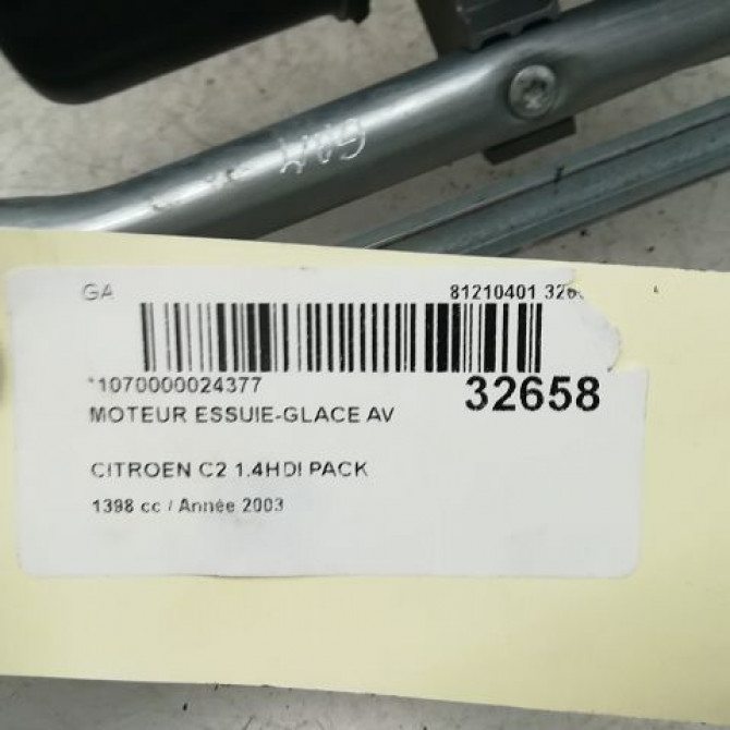 Moteur essuie-glace avant occasion CITROEN C2 Phase 1 09-2003->10-2008 1.4 HDi 6401F4 5