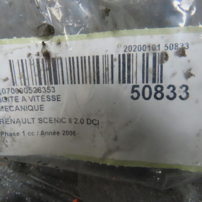 Boîte à vitesse mecanique occasion RENAULT SCENIC II Phase 1 03-2004->09-2006 2.0 DCI 150ch 7701477816 7