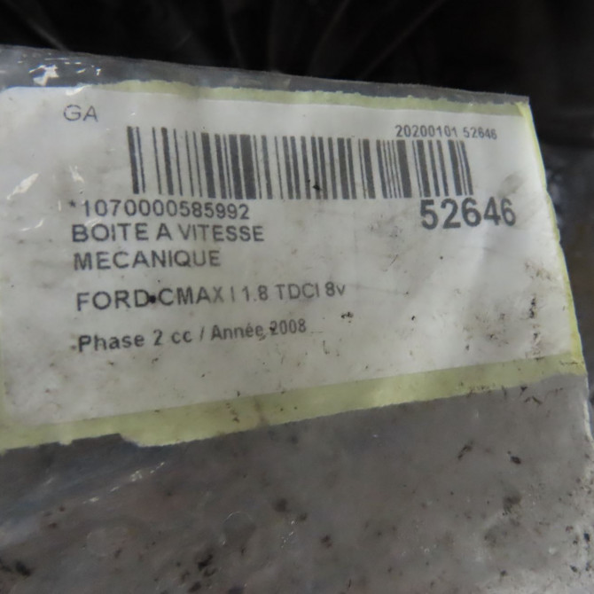 Boîte à vitesse mecanique occasion FORD CMAX I Phase 2 03-2007->09-2010 1.8 TDCI 8v 115ch 1477480 7