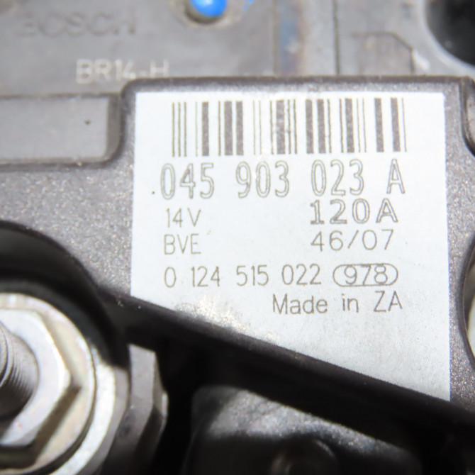 Alternateur occasion VOLKSWAGEN POLO IV Phase 2 05-2005->09-2009 1.4 TDI 70ch 45903023AX 7