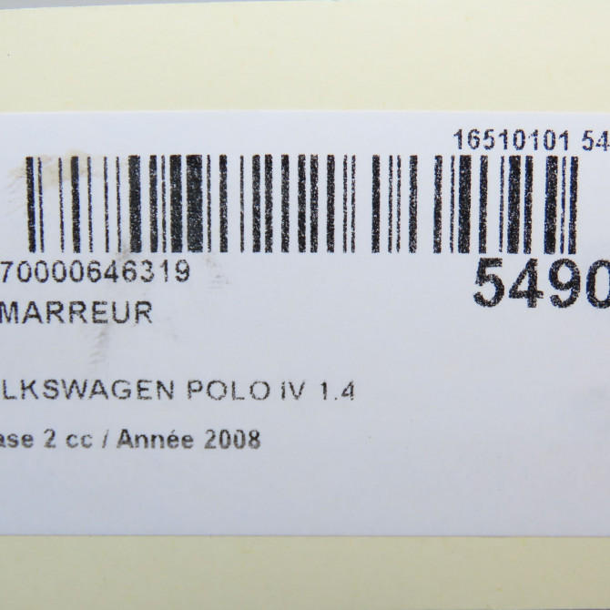 Démarreur occasion VOLKSWAGEN POLO IV Phase 2 05-2005->09-2009 1.4 TDI 70ch 2T911024 8