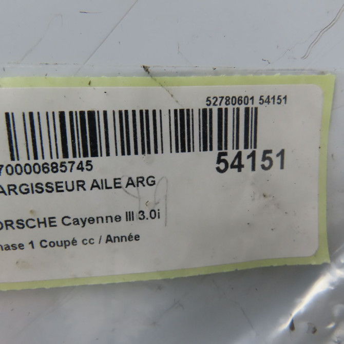 Elargisseur aile arg occasion  9Y3854731OK1 5