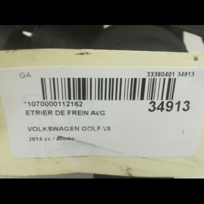 Etrier de frein avant gauche occasion VOLKSWAGEN GOLF VII GOLF VII Phase 1 2012-10-01->2017-06-30 5G0615123D 3