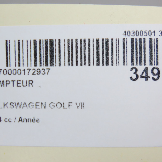 Compteur occasion VOLKSWAGEN GOLF VII GOLF VII Phase 1 2012-10-01->2017-06-30 5G1920750 6
