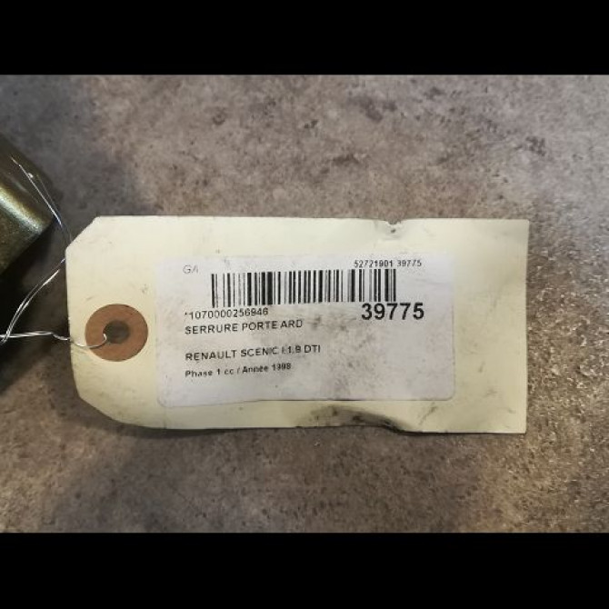 Serrure porte ard occasion RENAULT SCENIC I Phase 1 09-1996->08-1999 1.9 DTI 100ch 7701469941 2