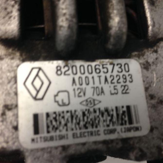 Alternateur occasion RENAULT CLIO CAMPUS II Phase 1 07-2006->07-2009 1.2i 8200660045 5