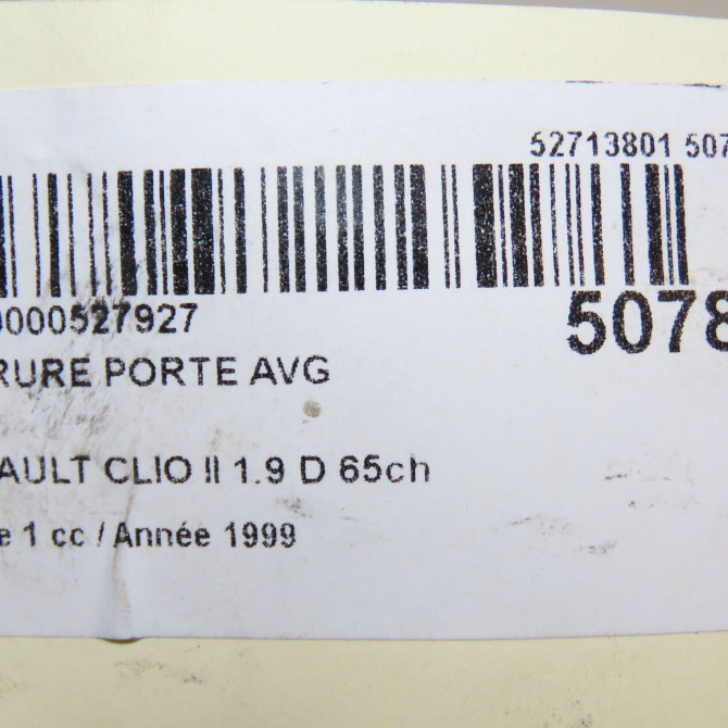 Serrure porte avg occasion RENAULT CLIO II Phase 1 03-1998->06-2001 1.9 D 65ch 7701045304 5