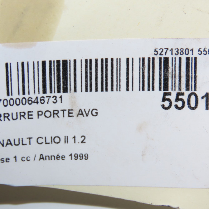 Serrure porte avg occasion RENAULT CLIO II Phase 1 03-1998->06-2001 1.2 7701045304 6