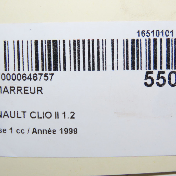 Démarreur occasion RENAULT CLIO II Phase 1 03-1998->06-2001 1.2 8200369521 7
