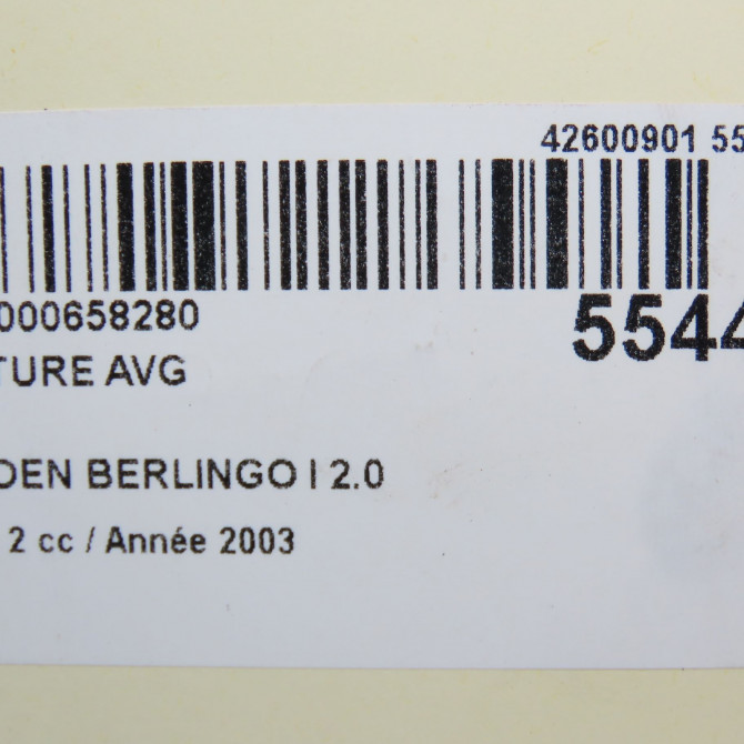 Ceinture avant gauche occasion CITROEN BERLINGO I Phase 2 11-2002->10-2010 2.0 HDi 90ch 8973GW 5