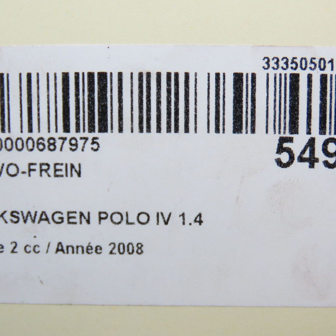 Servo-frein occasion VOLKSWAGEN POLO IV Phase 2 05-2005->09-2009 1.4 TDI 70ch 6Q2614106AC 7