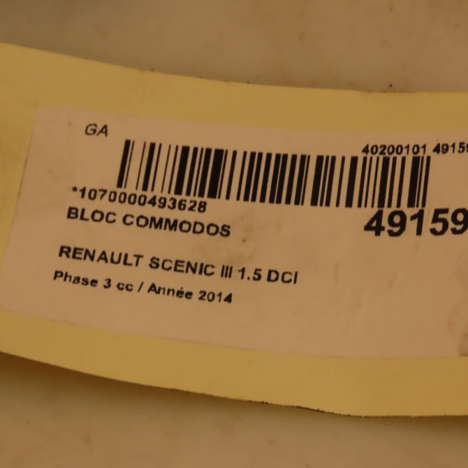 Bloc commodos occasion RENAULT SCENIC III Phase 3 04-2013->... 1.5 DCI 110ch 255670019R 4