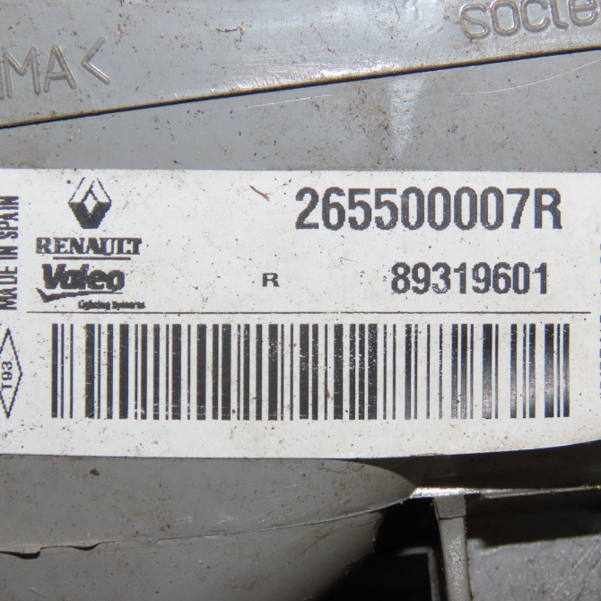 Feu arrière droit occasion RENAULT MEGANE III Phase 1 11-2008->01-2012 1.6i 16v 110ch 265500007R 4
