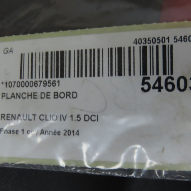 Planche de bord occasion RENAULT CLIO IV Phase 1 07-2012->... 1.5 DCI 90ch 682006393R 6