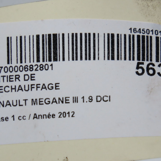 Boitier de préchauffage occasion RENAULT MEGANE III Phase 1 11-2008->01-2012 1.9 DCI 130ch 110673774R 5